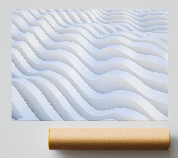 Wavy Shapes In White Print
