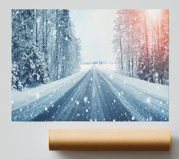 Icy British Roads Giclee Print