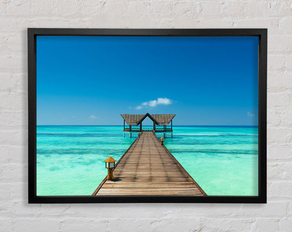 The bridge to the sea Framed Print