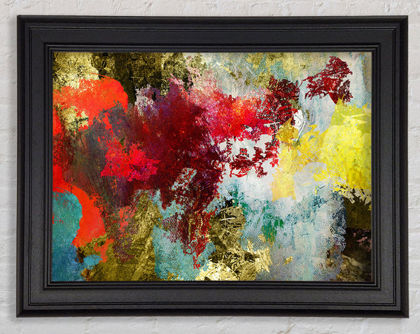 Abstract World grunge map Framed Print