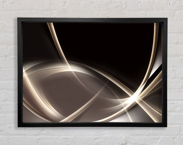 Streams of motion sepia Framed Print