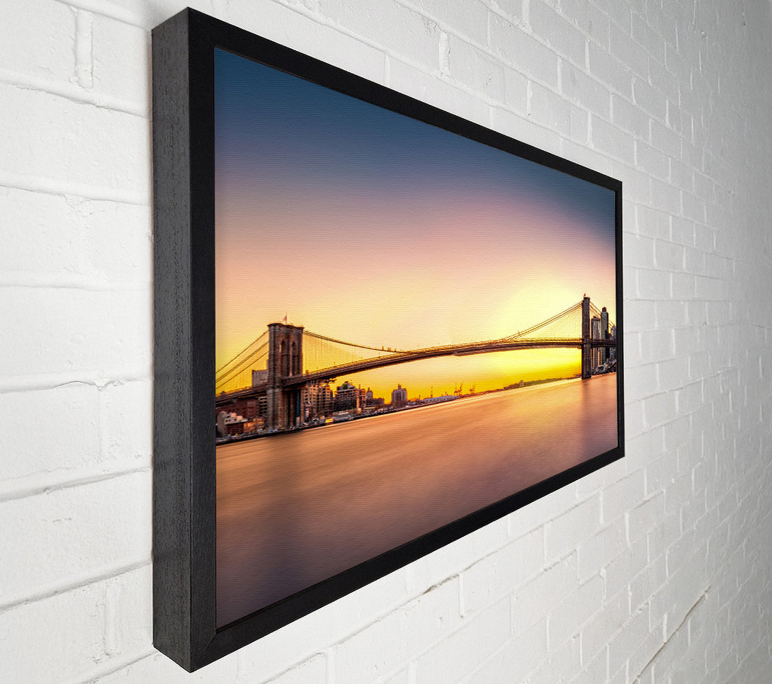  A Canvas Print of NYC Bridge on the sunrise Canvas Print