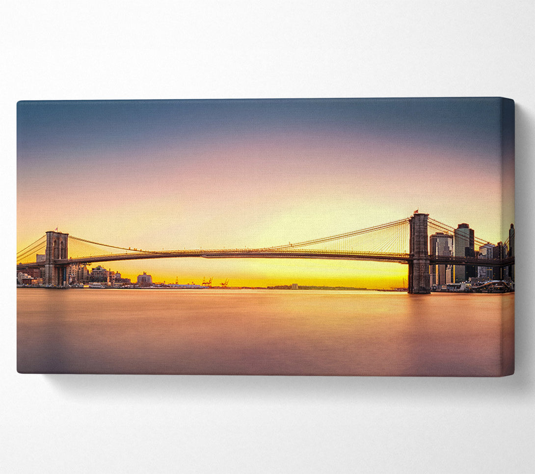  A Canvas Print of NYC Bridge on the sunrise Canvas Print