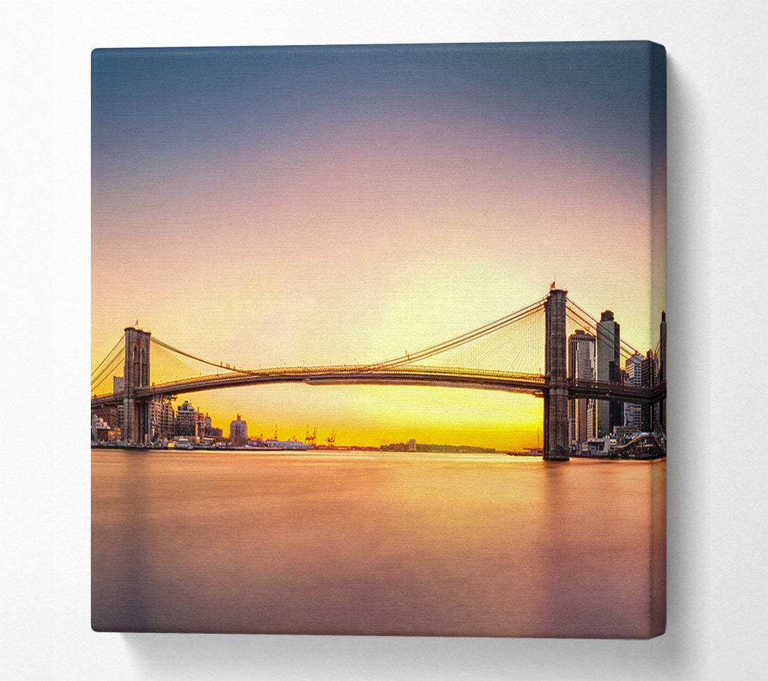  A Canvas Print of NYC Bridge on the sunrise Canvas Print