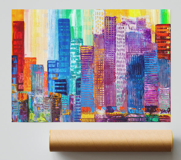 City Of Colour Acrylic Paint Print