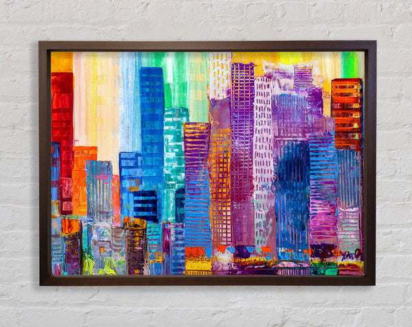 City of colour acrylic paint Framed Print
