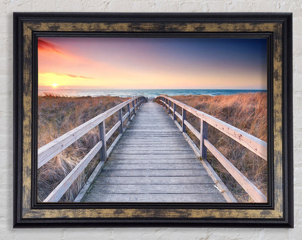Brige to the coast Framed Print