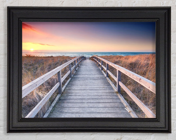 Brige to the coast Framed Print