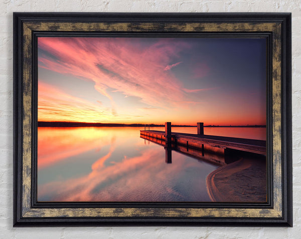 Sunset off the jeti Framed Print