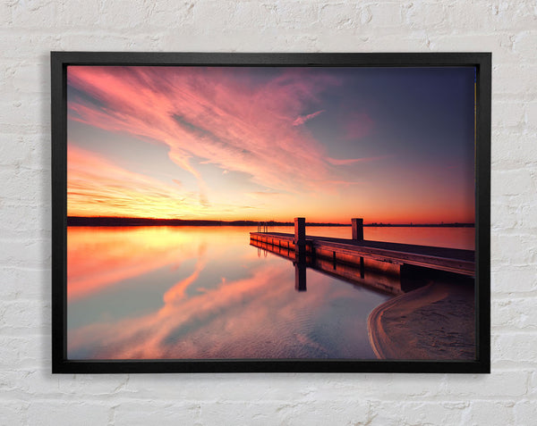 Sunset off the jeti Framed Print