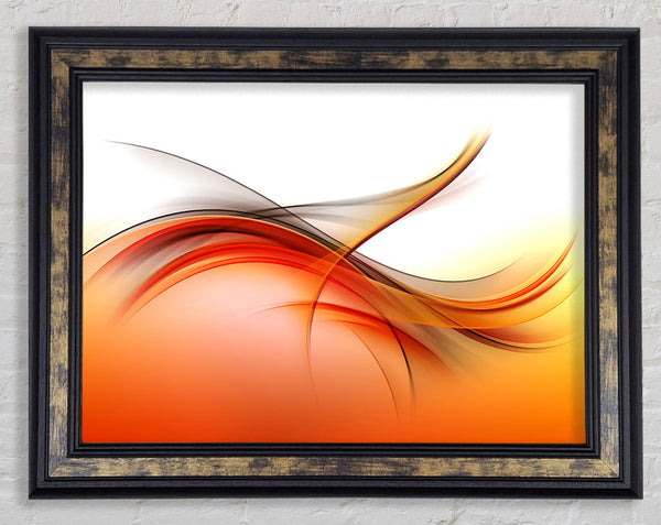 Fire abstract swirls Framed Print