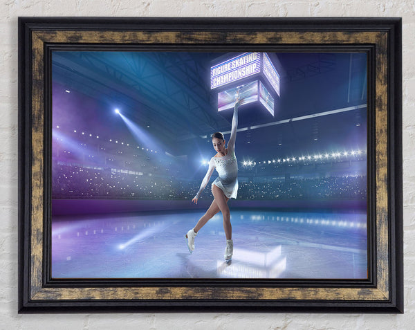Figure skating champion Framed Print