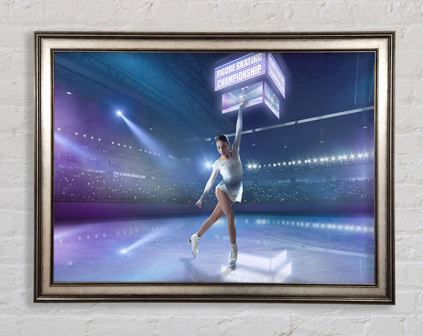 Figure skating champion Framed Print
