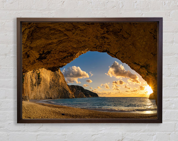 Cave on the coast Framed Print