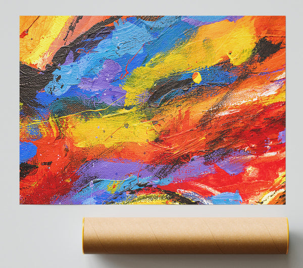 Oil Painting Colour Splash Poster