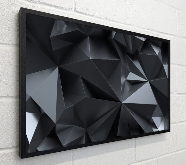 Grey triangles close up isometric