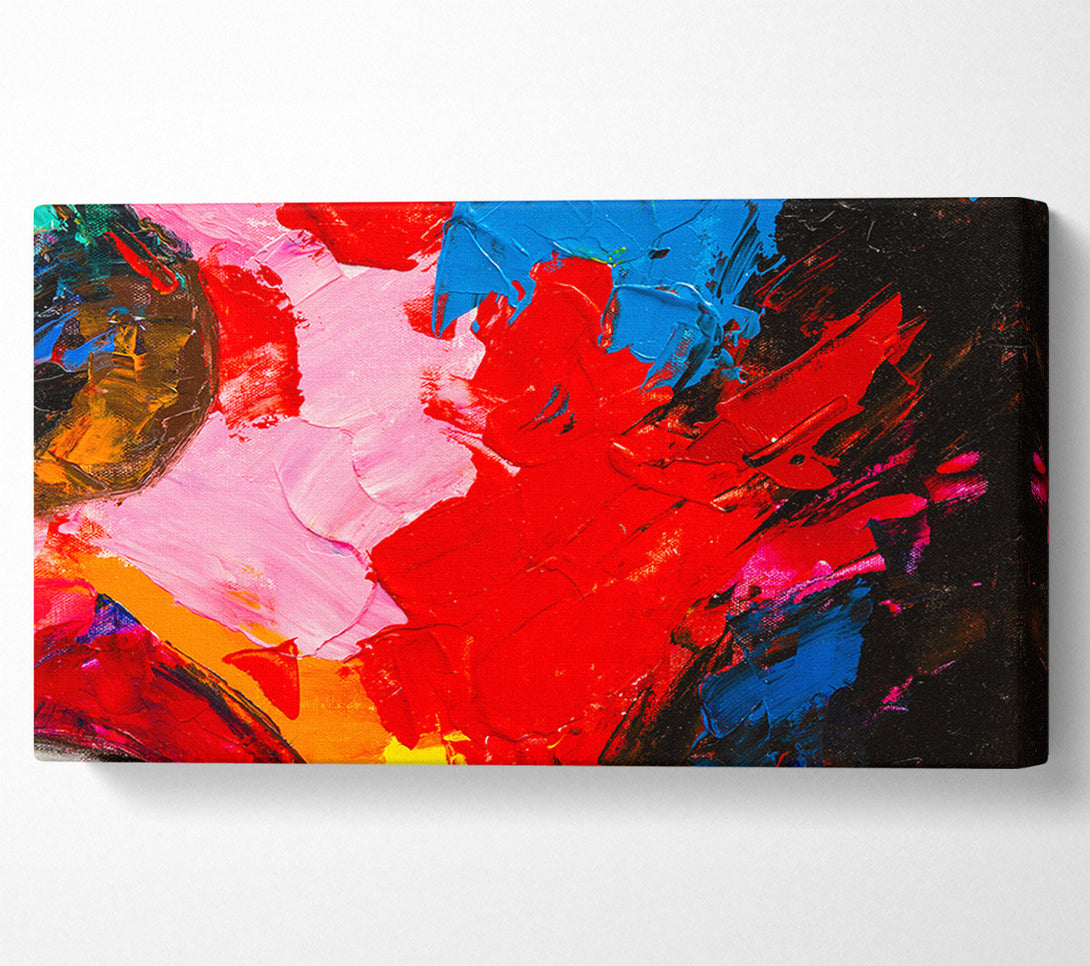  A Canvas Print of splashes of acrylic paint Canvas Print