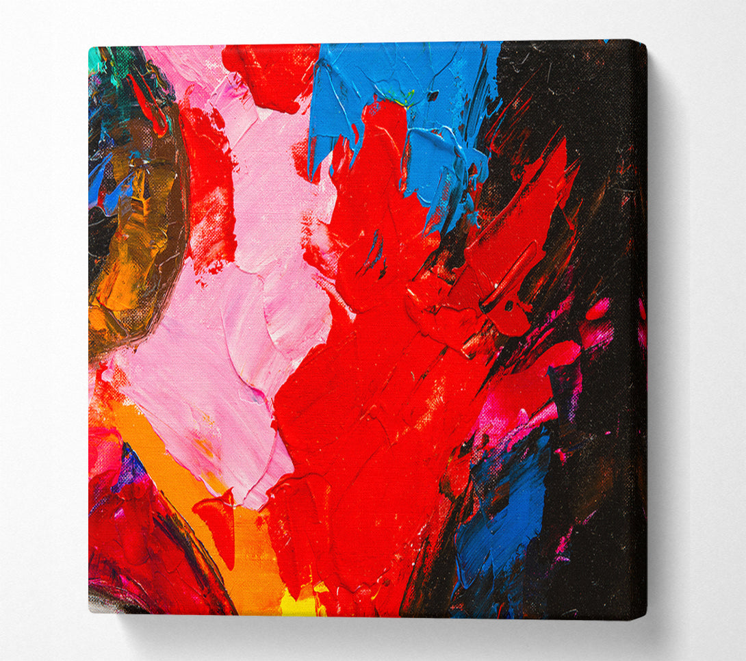  A Canvas Print of splashes of acrylic paint Canvas Print