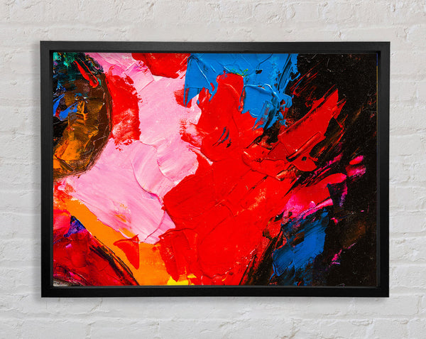 splashes of acrylic paint Framed Print