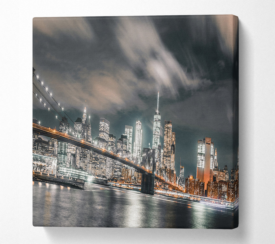  A Canvas Print of Light on the bridge in New York Canvas Art