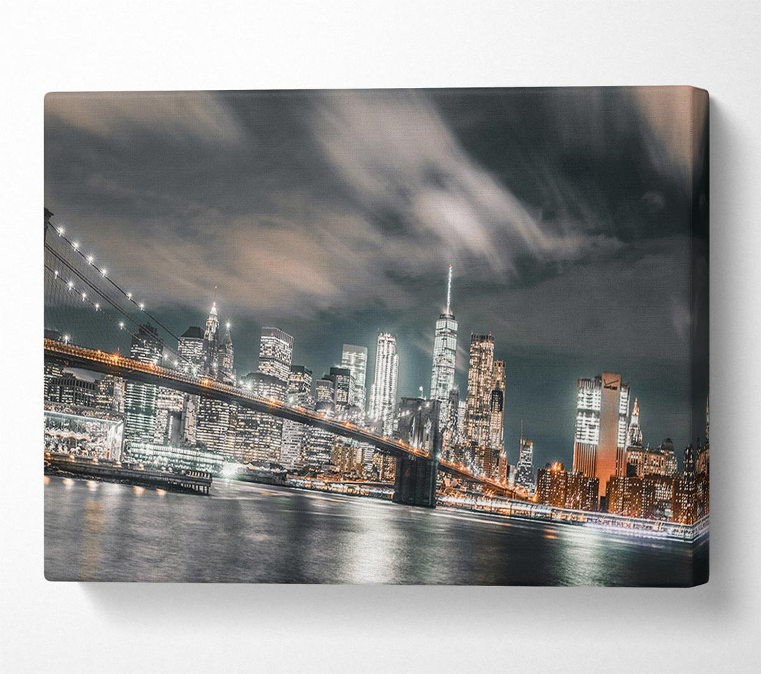  A Canvas Print of Light on the bridge in New York Canvas Art