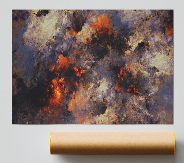 Volcanic Ash Colour Splash Print