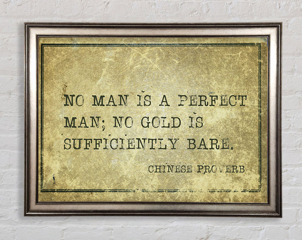Chinese Proverb saying Framed Print