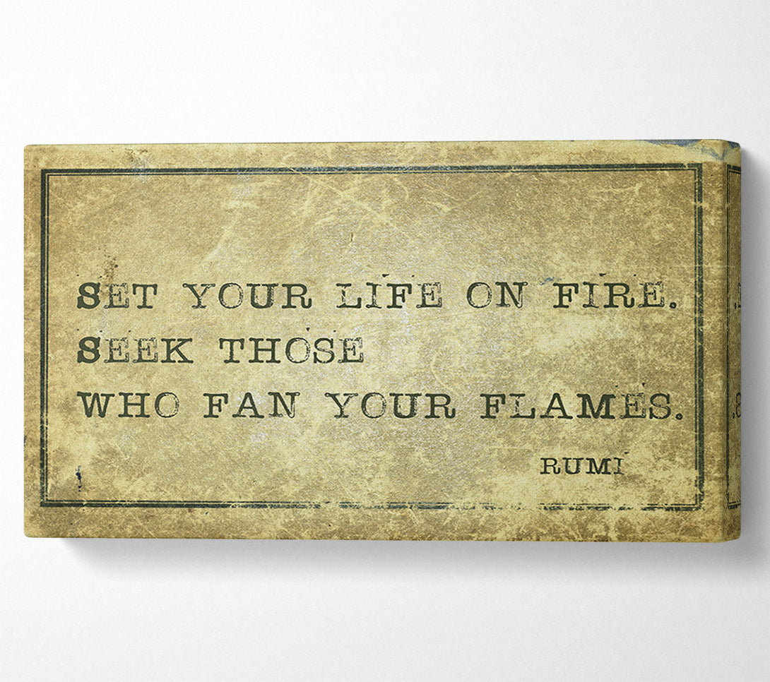  A Canvas Print of Rumi Quote Canvas Print