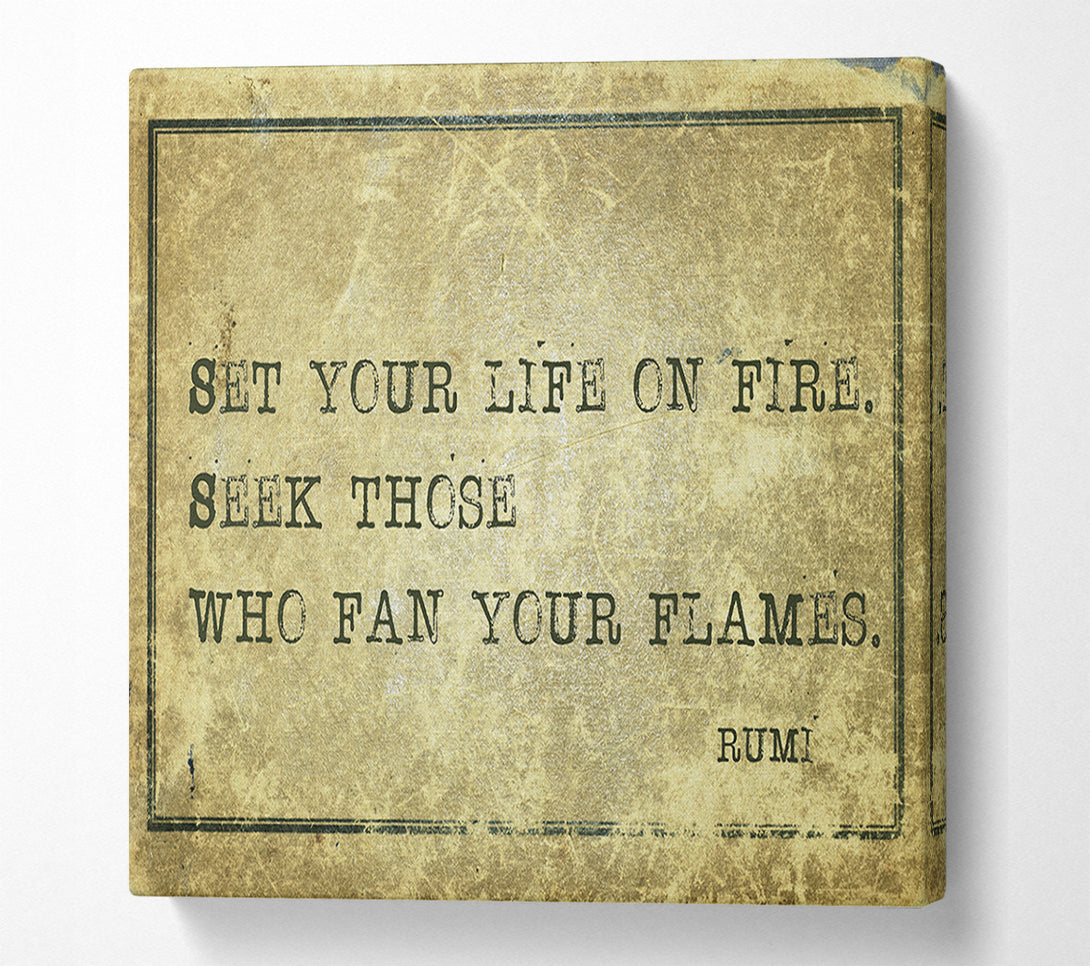  A Canvas Print of Rumi Quote Canvas Print