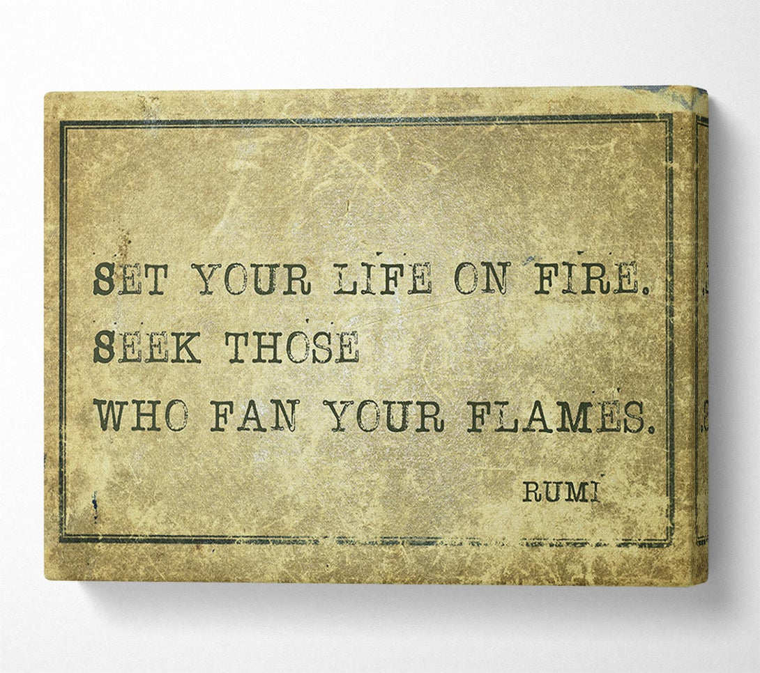  A Canvas Print of Rumi Quote Canvas Print