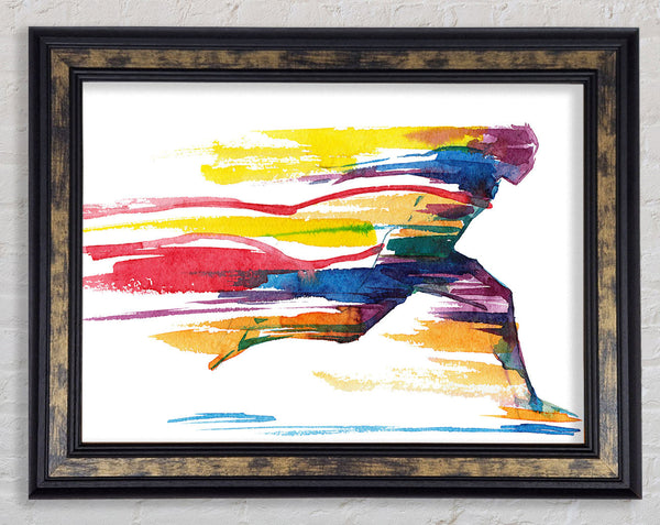 Running Water Colour Framed Print