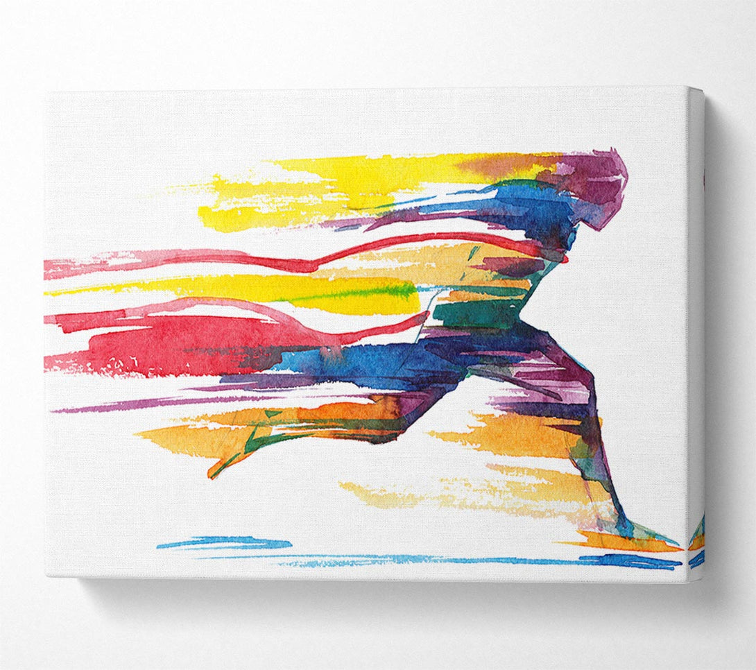  A Canvas Print of Running Water Colour Canvas Art
