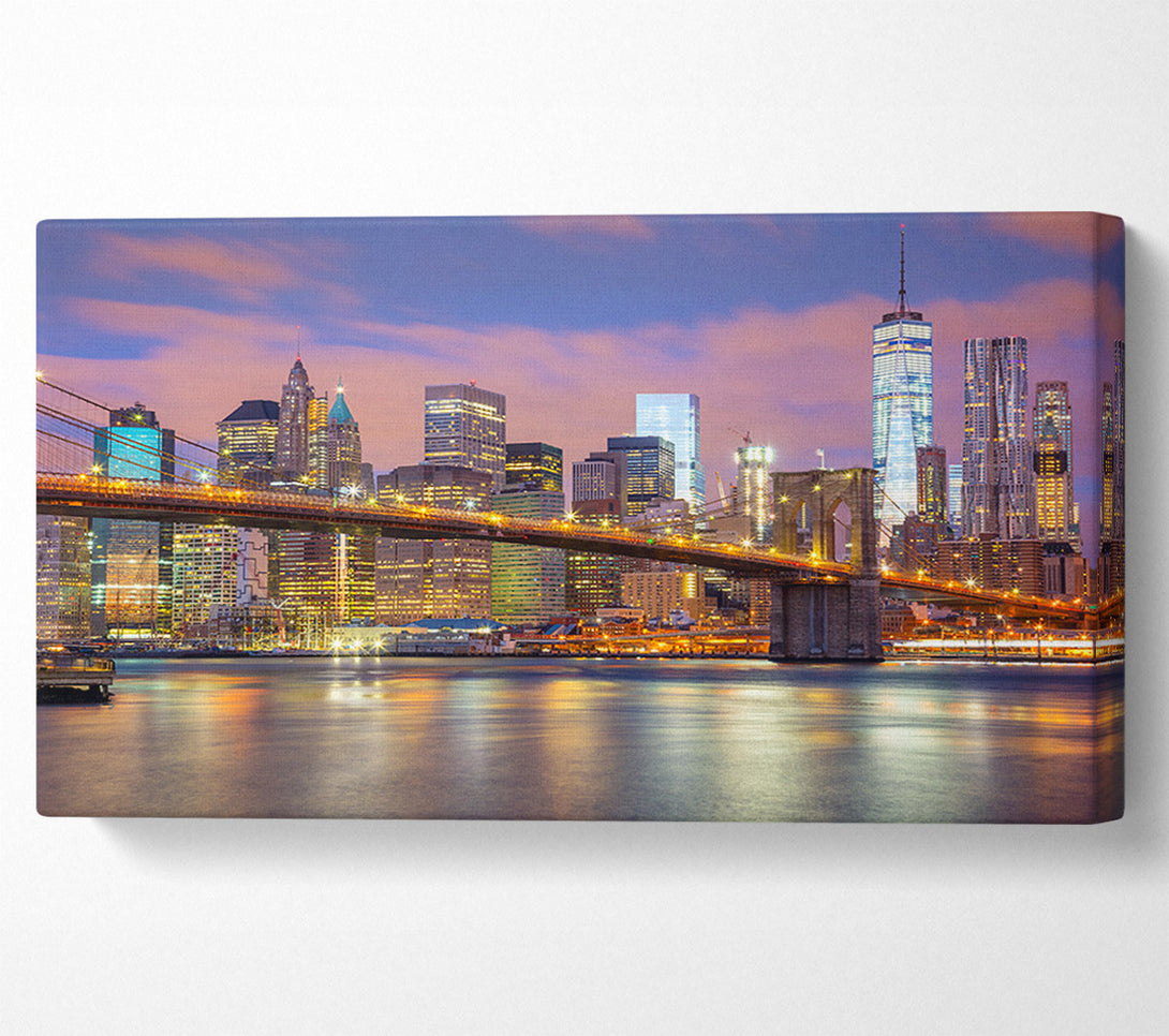  A Canvas Print of Light on a NYC bridge Canvas Wall Art