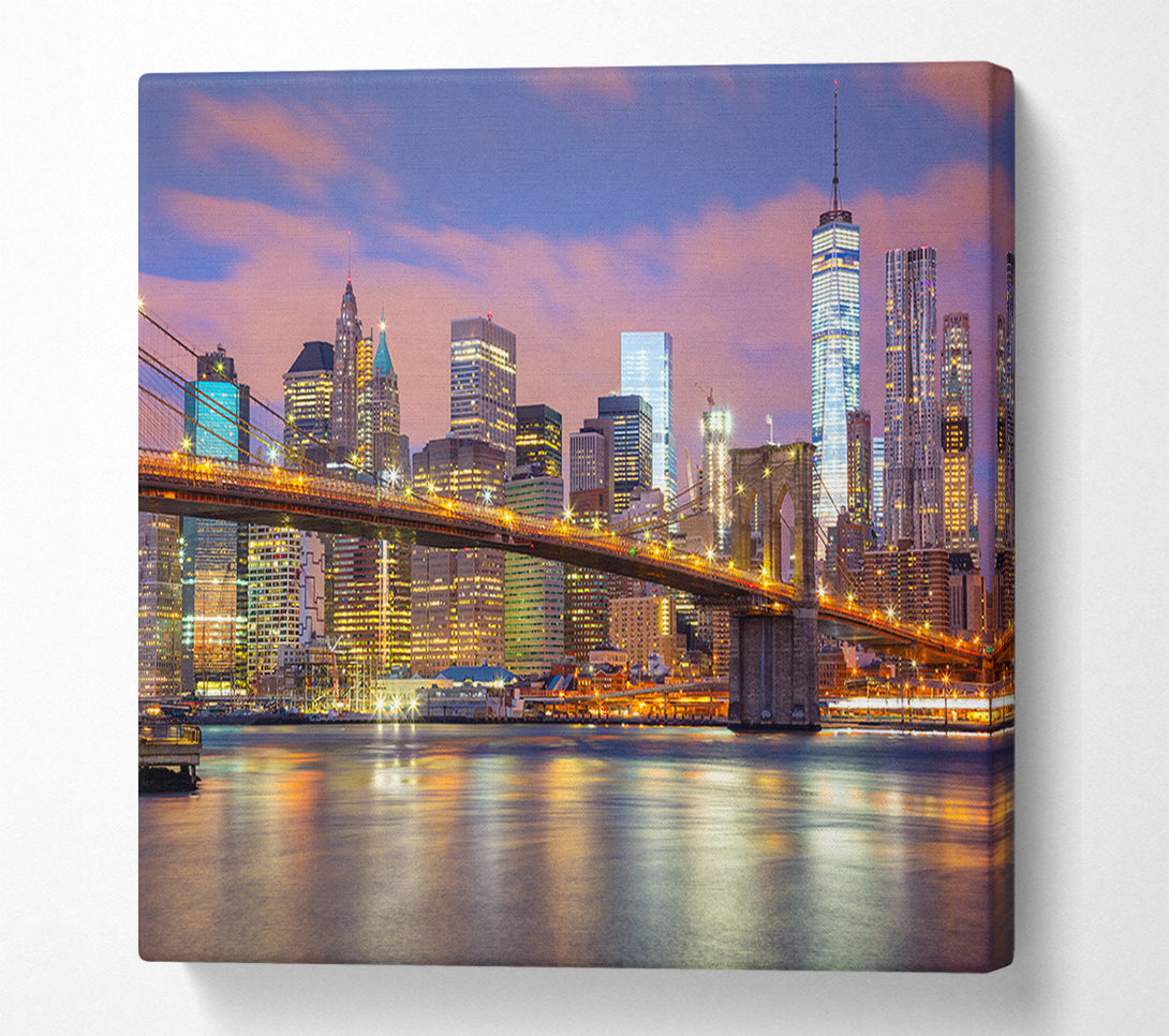 A Canvas Print of Light on a NYC bridge Canvas Wall Art