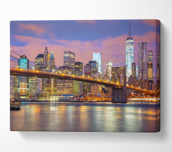  A Canvas Print of Light on a NYC bridge Canvas Wall Art