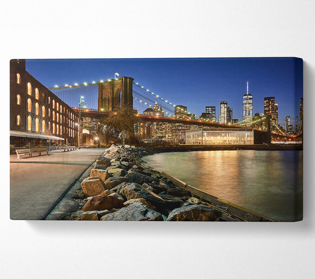  A Canvas Print of Close and personal NYC Bridge Canvas Wall Art