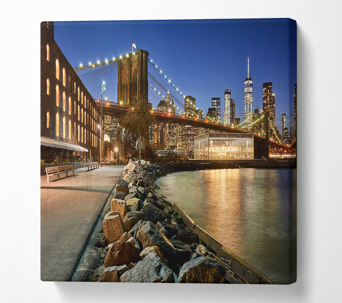  A Canvas Print of Close and personal NYC Bridge Canvas Wall Art
