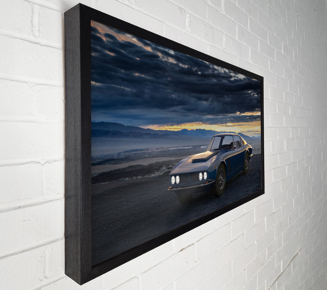  A Canvas Print of Retro Car in the clouds Canvas Wall Art