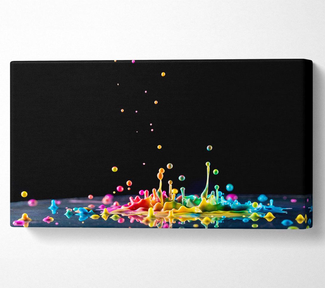  A Canvas Print of Colour splashes on a surface Canvas Wall Art