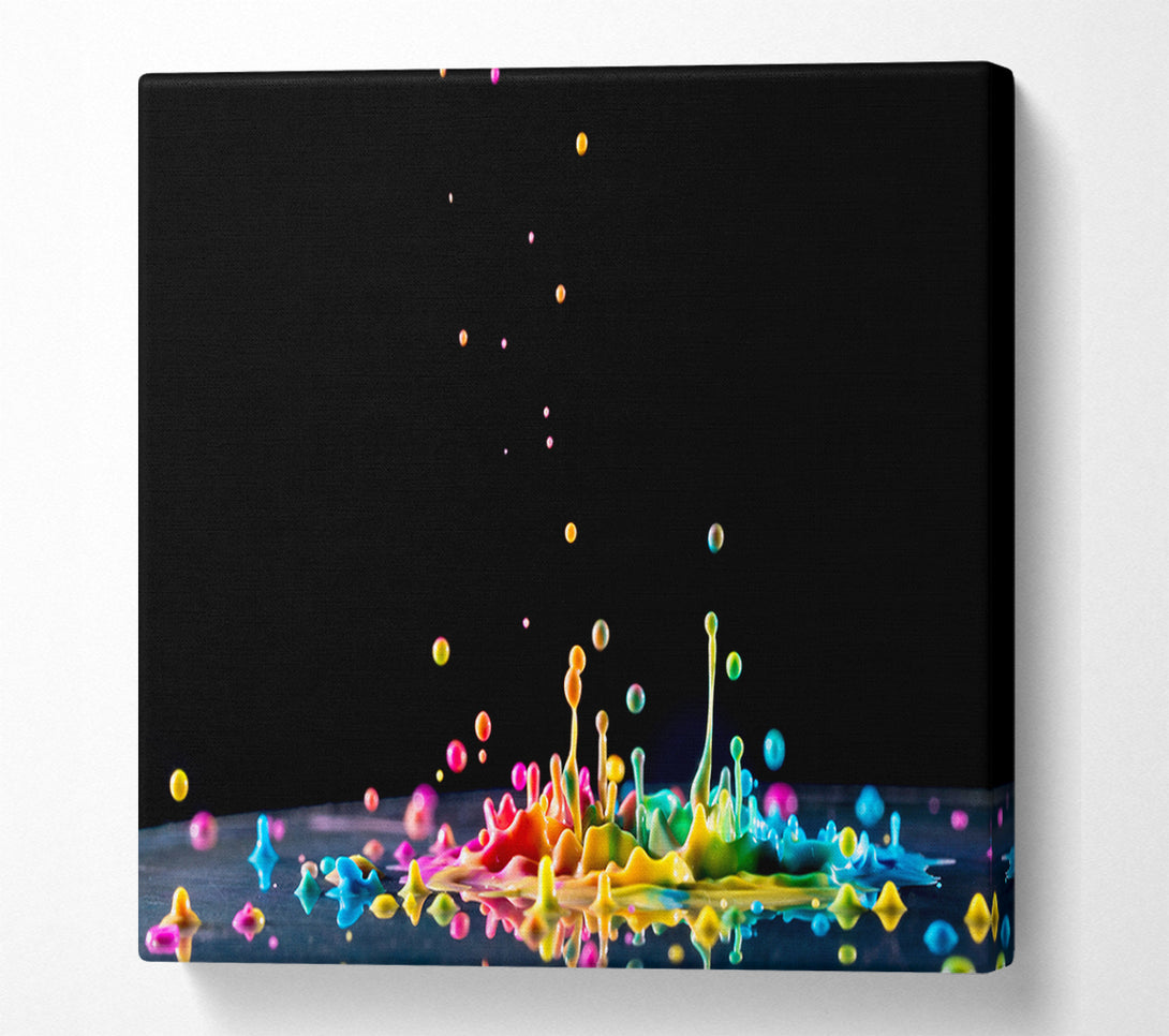  A Canvas Print of Colour splashes on a surface Canvas Wall Art