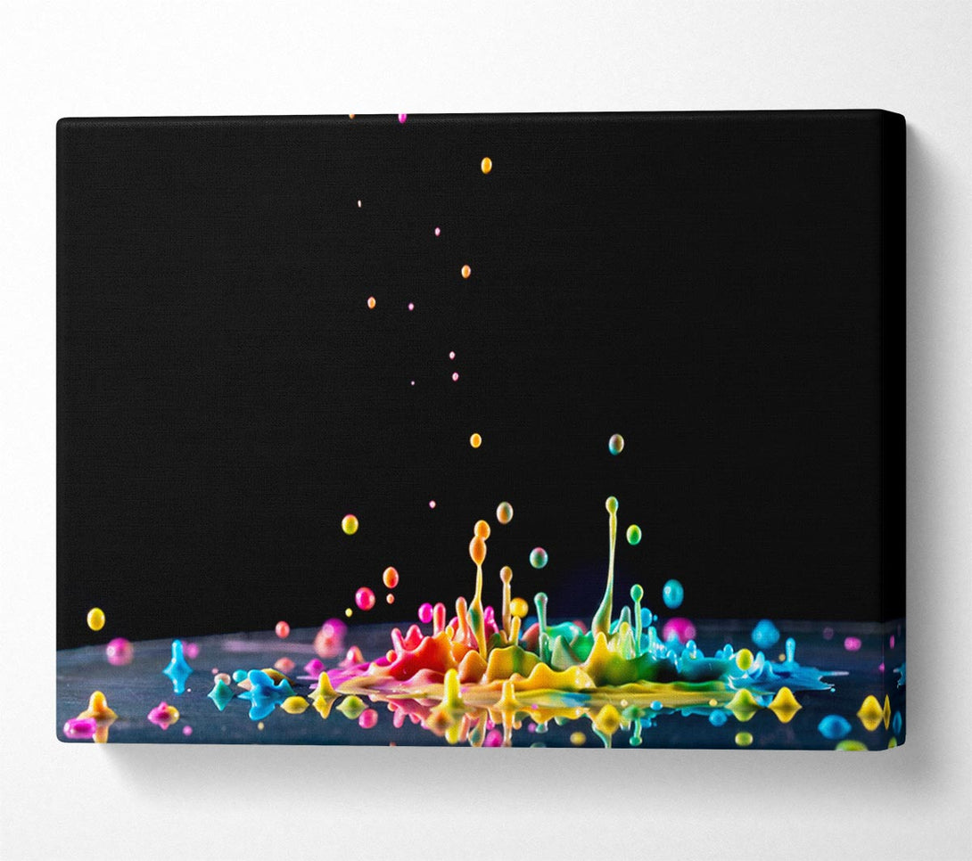  A Canvas Print of Colour splashes on a surface Canvas Wall Art
