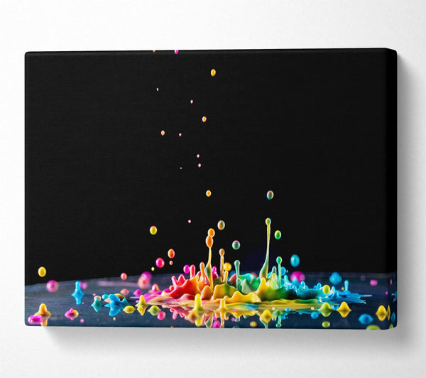  A Canvas Print of Colour splashes on a surface Canvas Wall Art