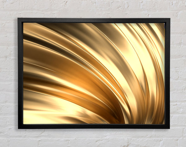 Gold textured fabric Framed Print
