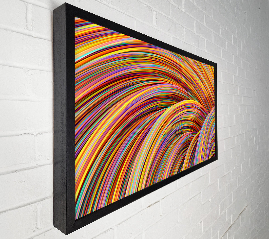  A Canvas Print of Colourful tubes curving in formation Canvas Print