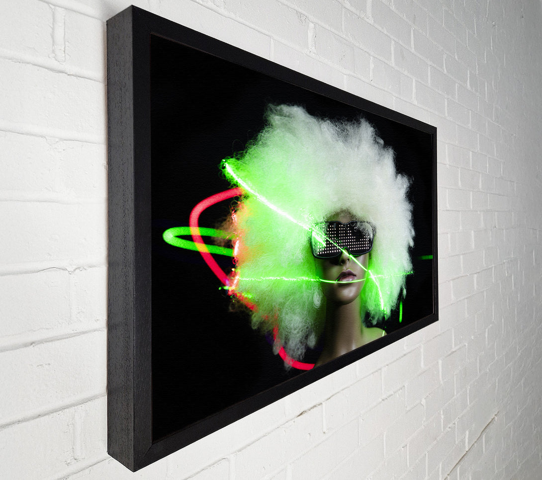  A Canvas Print of Neon light afro Canvas Wall Art