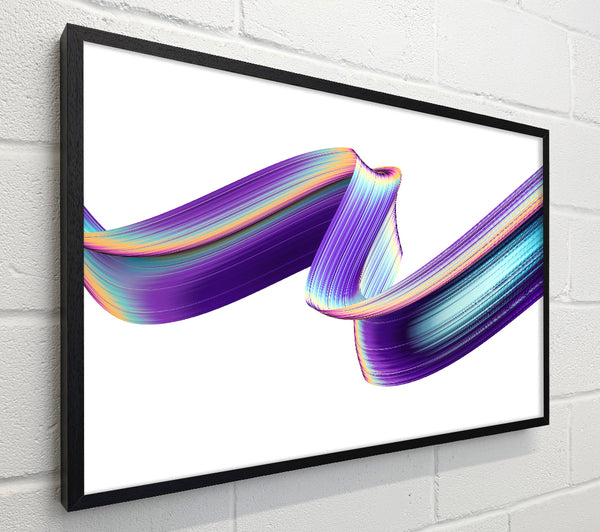 Ribbon of purple neon light