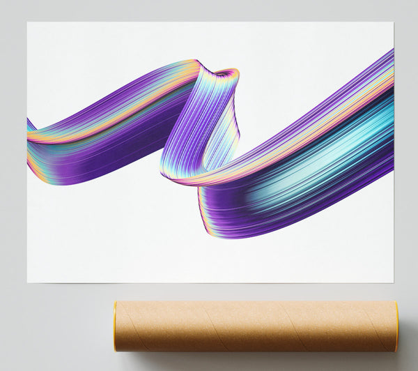 Ribbon Of Purple Neon Light Giclee Print