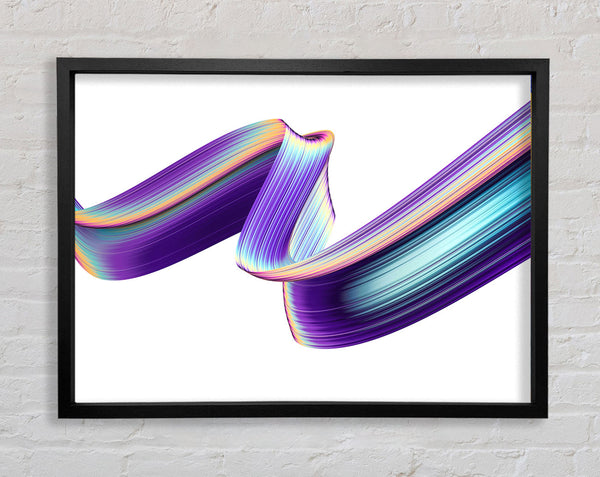 Ribbon of purple neon light Framed Print