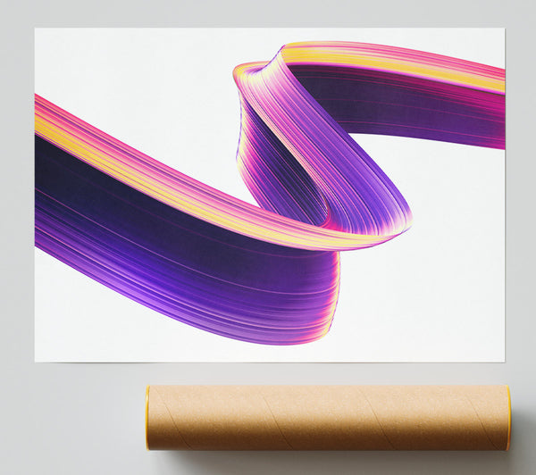 Purple Ribbon Swirl Print