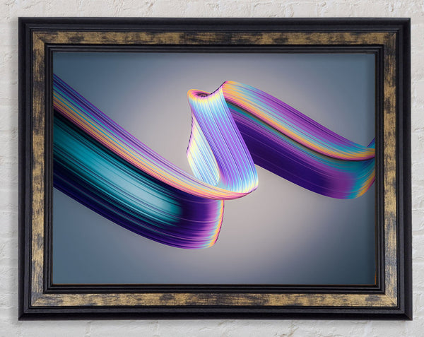 Neon coloured Ribbon Framed Print
